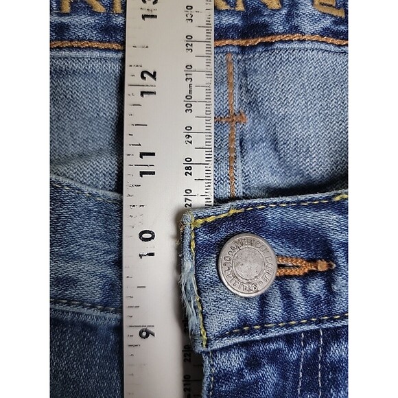 American Eagle Outfitters Jeans Mens 36 38x32 Straight Low Rise Distressed Blue - Picture 10 of 16